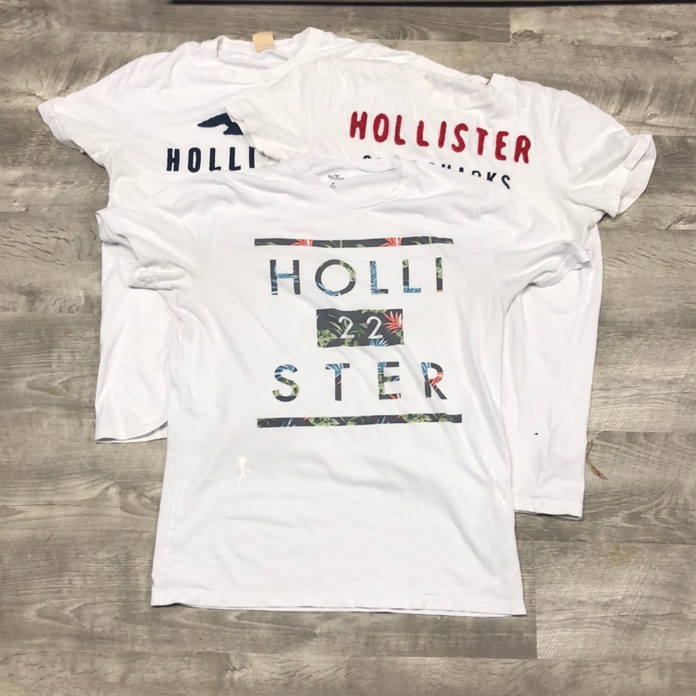 Holister White Shirt Bundle Size Medium